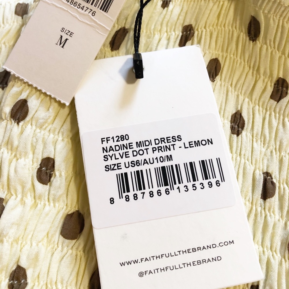 NWT Faithfull The Brand Nadine Midi Dress - Picture 6 of 7